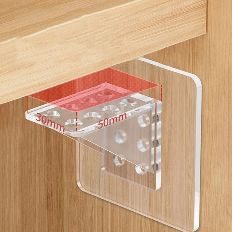 4 pezzi di supporto per ripiano adesivo per cucina camera da letto armadio armadio clip di supporto per mensola appendiabiti da parete supporto per staffa adesiva