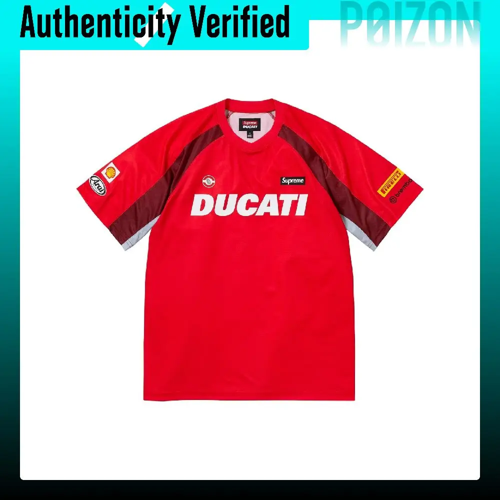 Supreme X Ducati Soccer Jerseys Unisex Moderate Straight Fit SUP-SS24-274