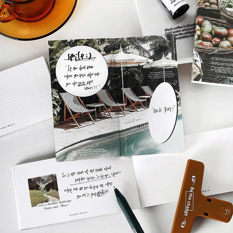 Mini Pocket Notebook Romantic Life Series INS Scenery Student Office Diary Hand Ledger Pocket Journal 4 Models