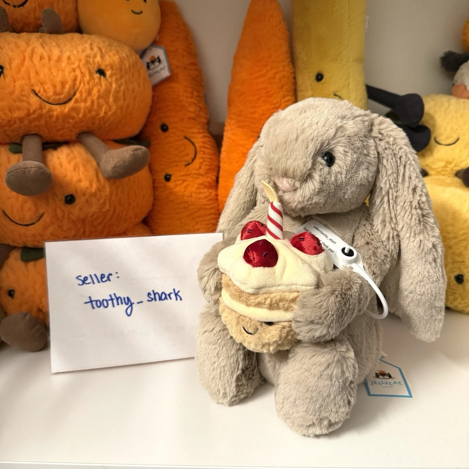 

Jellycat Bashful Beige Bunny Торт на день рождения BNWT 100% подлинный быстрый корабль США