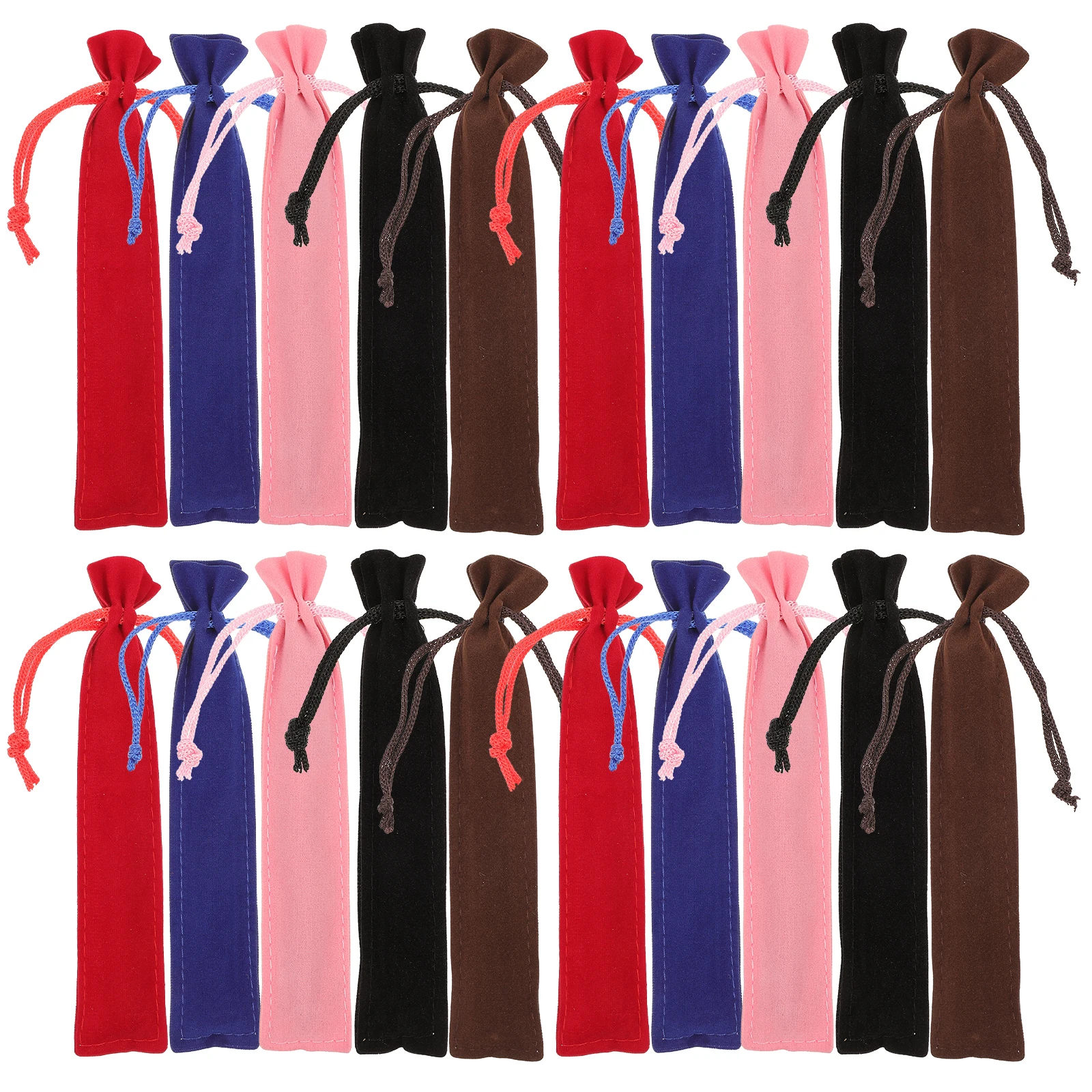 

20 Pcs Pencil Case Pouch Sleeve Holder Stationery Bag Flannel Bags Pencils for Pens and Blue