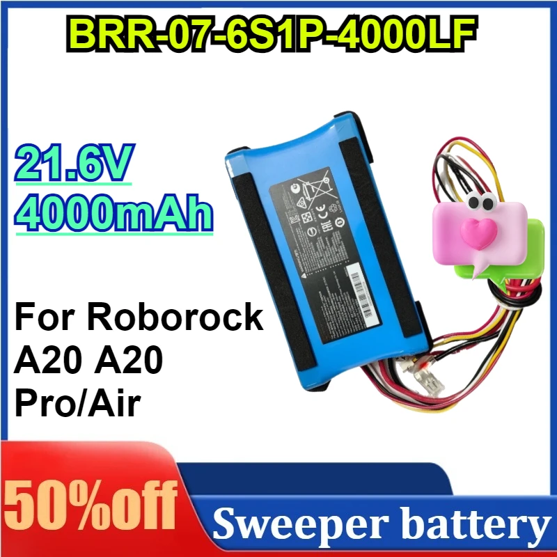 

For Roborock 21.6V 4000mAh BRR-07-6S1P-4000LF Rechargeable Battery for A20 A20 Pro/Air Vacuum Cleaner