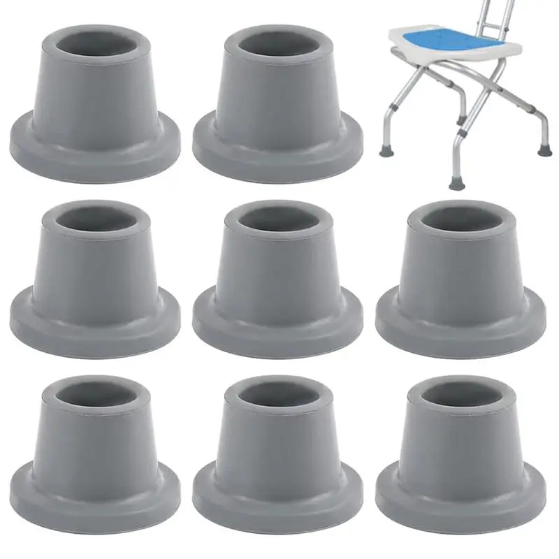 Shower Chair Leg Tips 8pcs Rubber Feet For Bathtub Chair Shower Chair Replacement Feet Anti-slip Suction Cup Feet Non-Slip