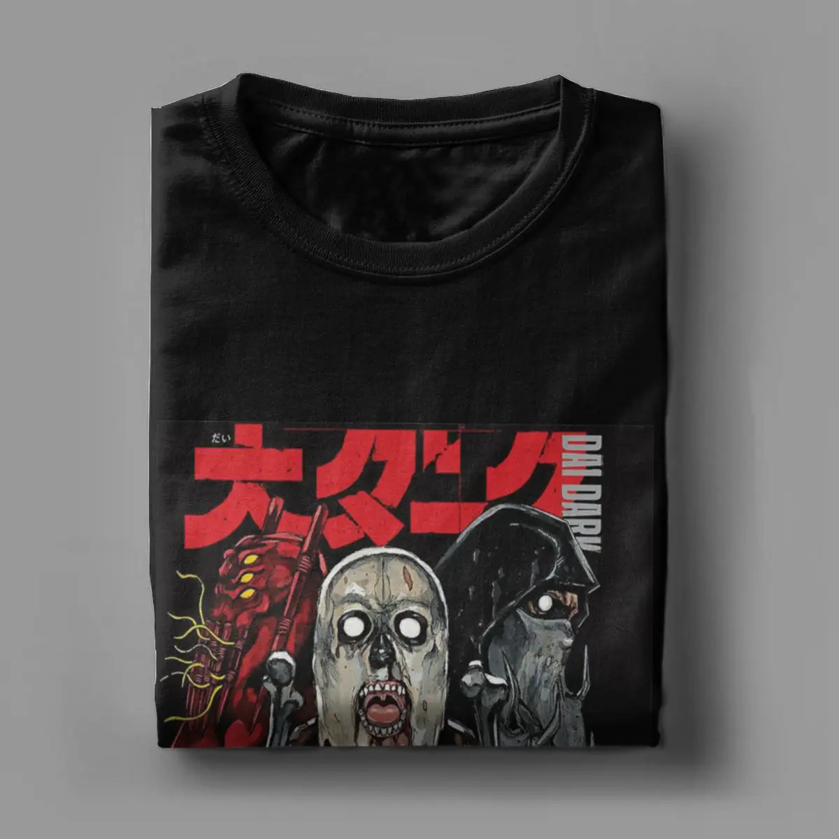 Men\'s Dai Dark Hateful Four Anime And Manga Kaiman Dorohedoro T Shirt Pure Cotton Clothes Short Sleeve Tees Plus Size T-Shirt