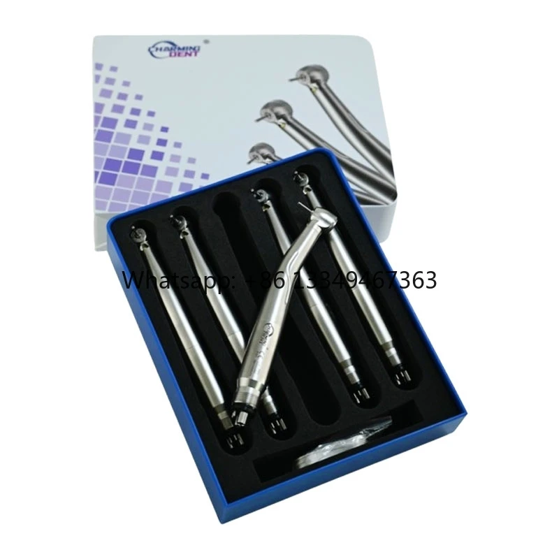 Dental High Speed air Turbine Handpiece LED  4 Air Spray 4 Water Spray Dental Handpiece Ceramic Bearing 4 Holes