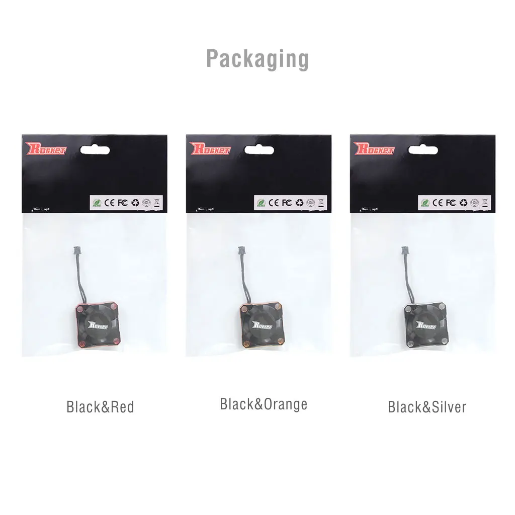 2 Stück SURPASS Rocket Kühlventilator 25mm 30mm 35mm 40mm 50mm Metall-Motorlüfter Wärmeableitungsventilatoren Abdeckung für 1/8 1/10 RC Auto Motor – Detail 9