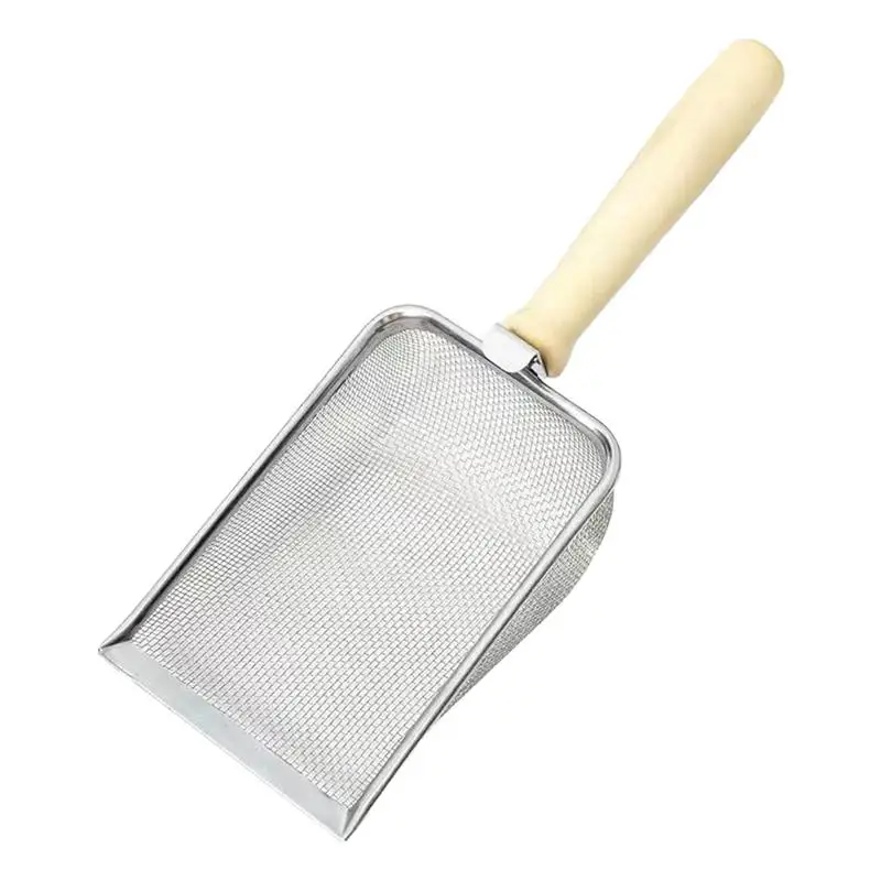 Cat Scooper For Litter Box Metal Ergonomic Handle Litter Scooper Poop Shovel Fine Mesh Shovel For Efficient Sifting Little