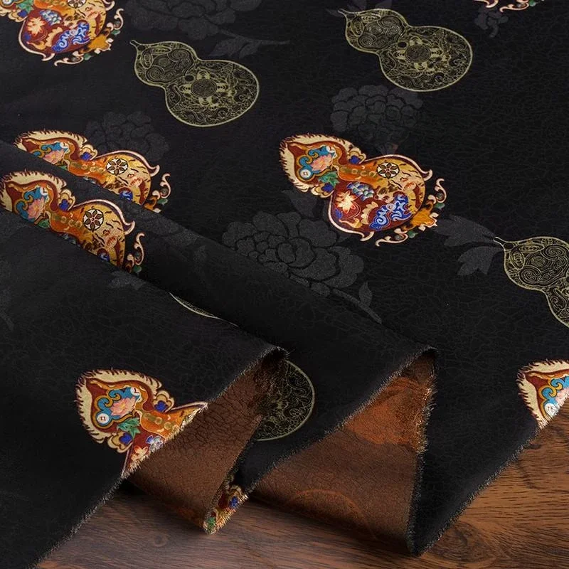 중국 팔바오보 풀루 조롱박 향기 클라우드 원사 꽃 Rauco 자카드 원단, DIY 코트, 치파오 원단, 신제품