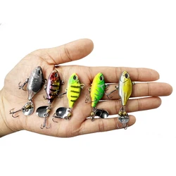 Perch Metal Fake Bait 35mm7g Micro-object VIB Fishing Hard Bait Mini Bait Pike Perch Trout Holographic Fish Eye