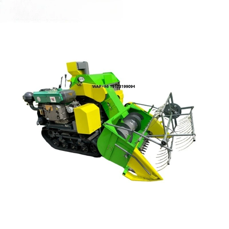 High Productivity Compact Power Small Crawler Combine Harvester Modern Farming Equipment for Corn Grain Core Motor Engine
