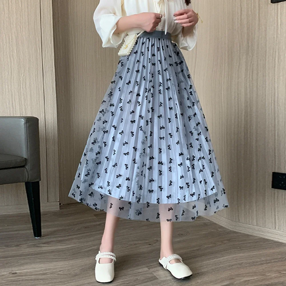 Mesh High Waist Skirt High Waist Fashion Skirt Daily Casual Outfit Basic Simple Skirt For Women Women Clothing