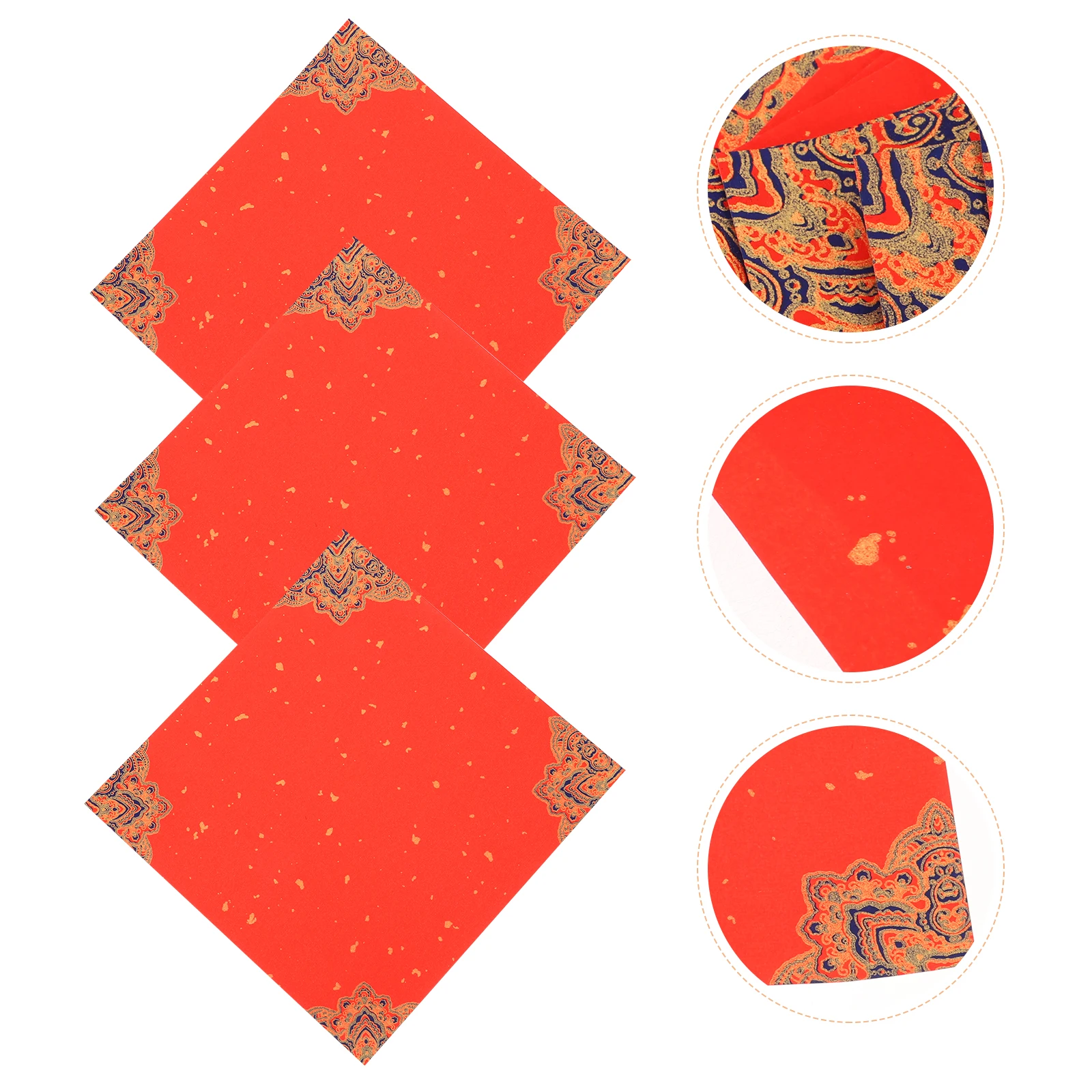 20 Pcs Spring Couplets with The Word "Fu" Chinese Character Paper Rice New Red for Year Calligraphy