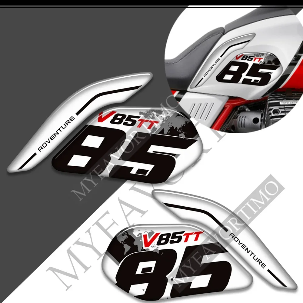 Windshield Windscree Stickers Tank Pad Trunk For Moto Guzzi V85TT V85 TT Protector Decals Luggage Cases Emblem