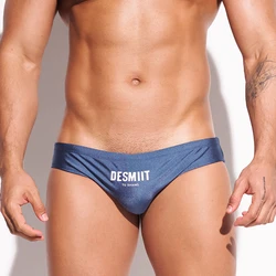 2023 Desmiit Swimwear Men's Swim Briefs Low Waist Man Swimsuit Bikini Swimming Suit Trunk Summer Beachwear Surf Bath Wear Short