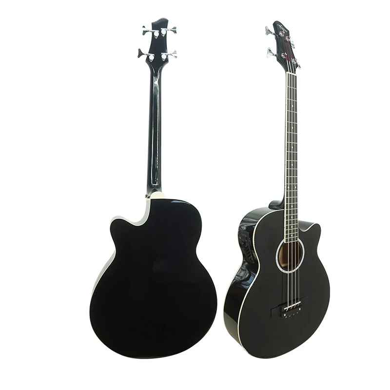 4 String Cutway Electric Acoustic Bass Musical Instrument Professional Handmade Bass Guitar For Professional Performance