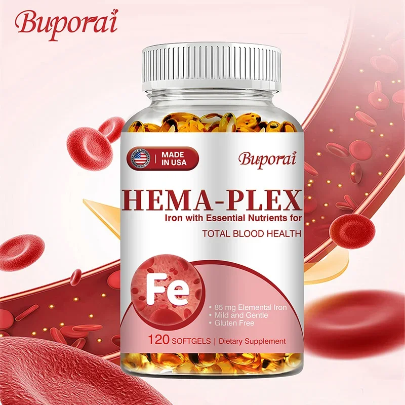 

Hema-Plex Iron - Rich in Vitamin C, Which Promotes Red Blood Cell Health and Energy Production, and Boosts Immunity