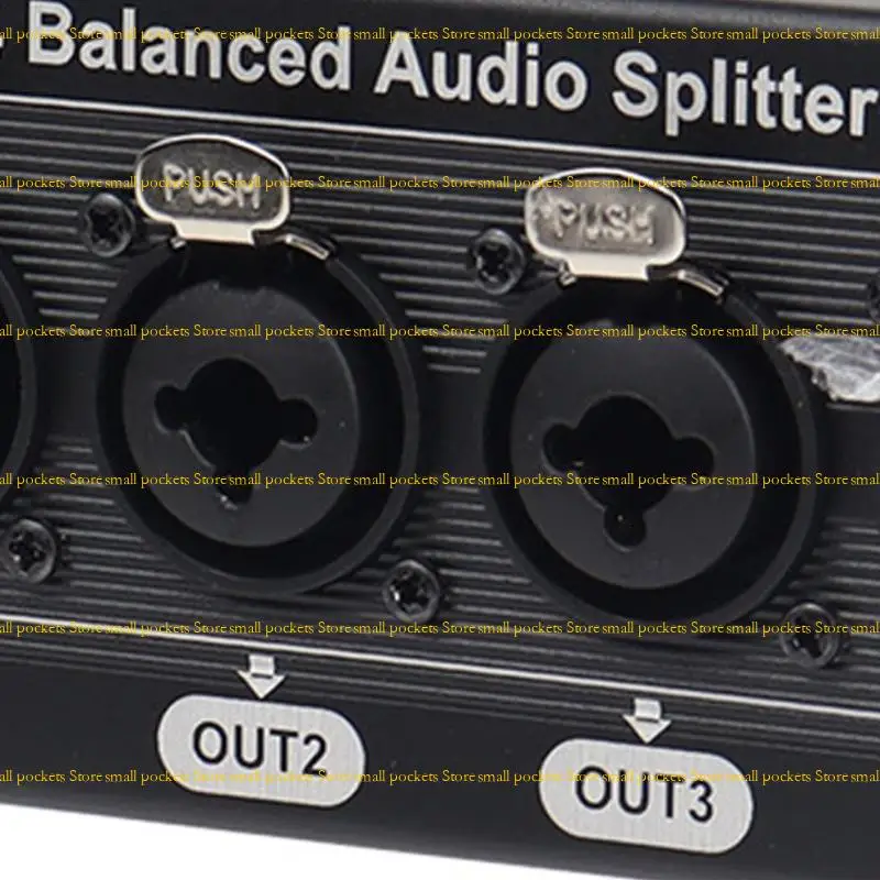 R1WD 6.5mm 1 dalam 4 Out 3pin Box Splitter Distribusi Profesional Distribusi Tanah Ground Kotak 1 hingga 4 Peralatan Studio