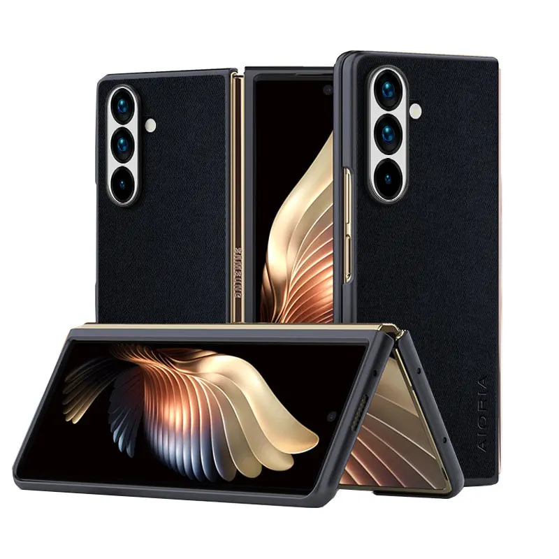 Hülle für Samsung Galaxy Z Fold 7 Fold6 Fold 5 Fold 4 Fold 3 5G 4G Leder Master Hard Textile Fashion Phone Cover Coqua für Hülle – Detail 1