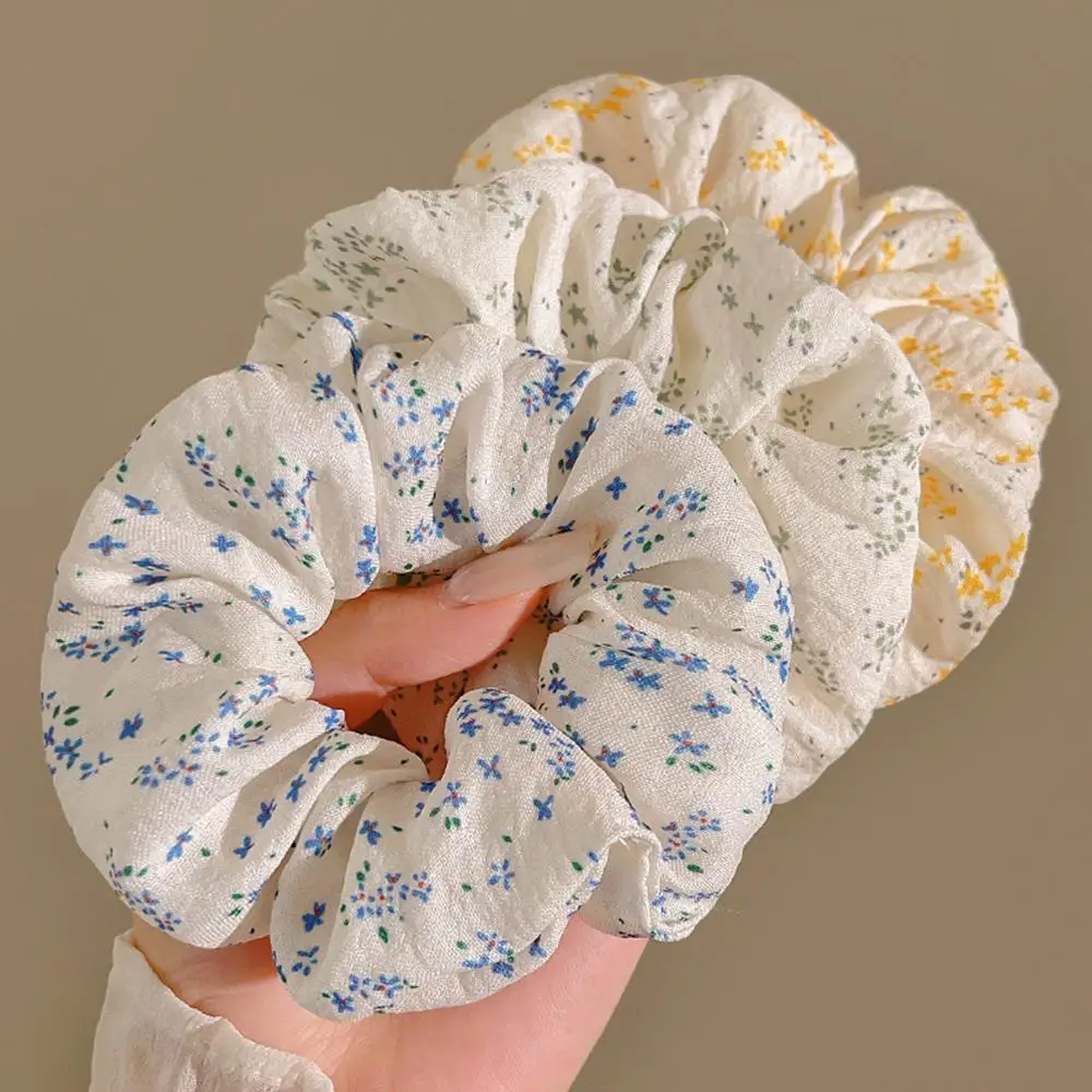 

Printed Scrunchies Hair Band Sweet Fabric Hair Ties High Elastic Rubber Band Stretch Hair Accessories Small Floral Hair Rope