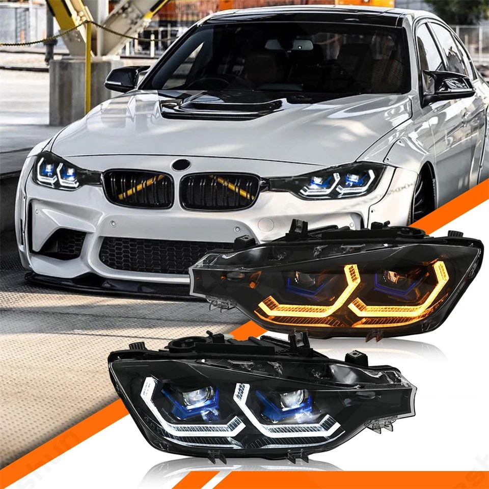 M4 LEDヘッドライト,BMW f30,f31,m3,320i, 330i, 335i, 330e, 340i