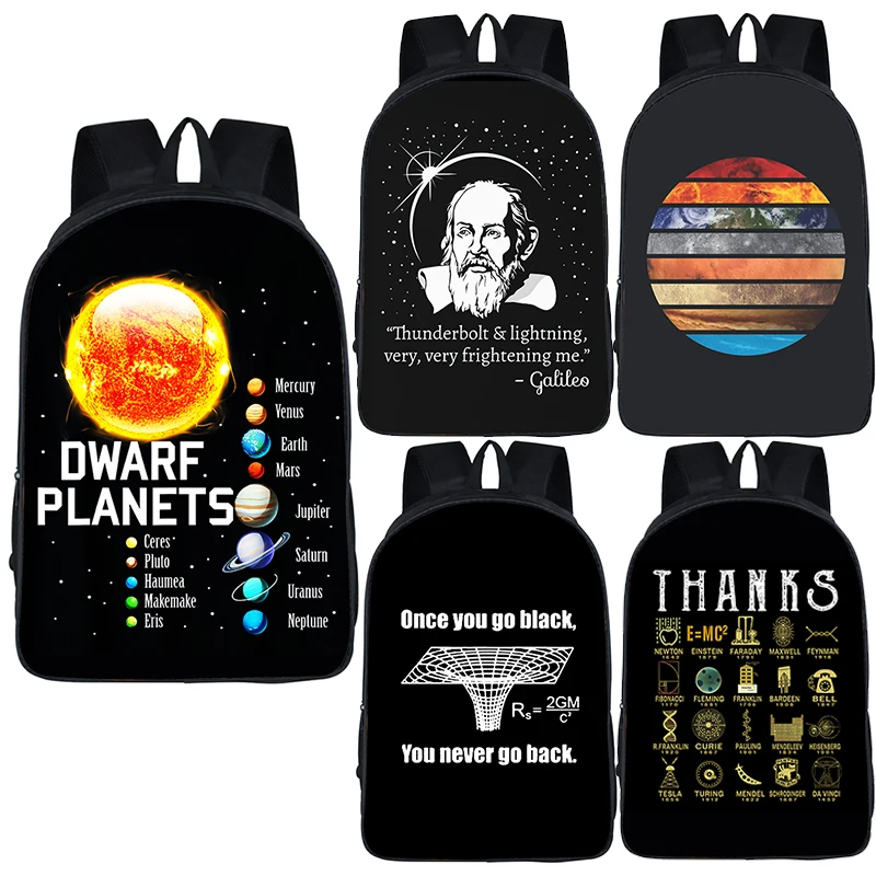 Astronomy Lover Astrophysics Print Backpack Black Hole Equation Student Schoolbags Women Men Travel Backpack Laptop Rucksack