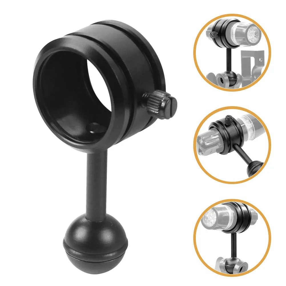 

Diving Fill Light Clamp Aluminum Alloy Ball Head Clamp Flashlight Holder Underwater Photography Light Connector