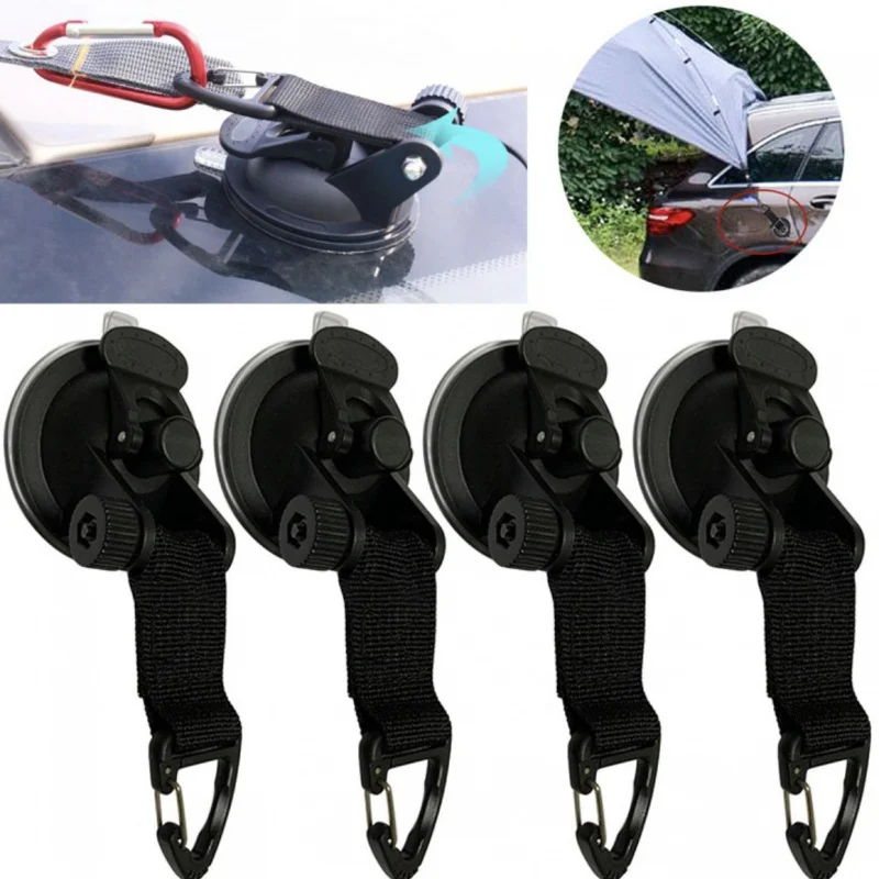 Summer Car Tent Heavy Outdoor Canopy Accessories Strong Suction Cup Climbing Button Carabiner Reuse