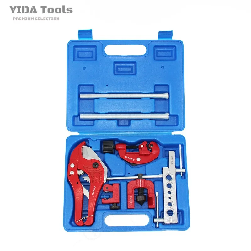CT-8013 9Pcs Flaring Tool Set Pipe Expander Cutter Kit For Copper Aluminum Tube Auto AC HVAC Repair Tool OEM New