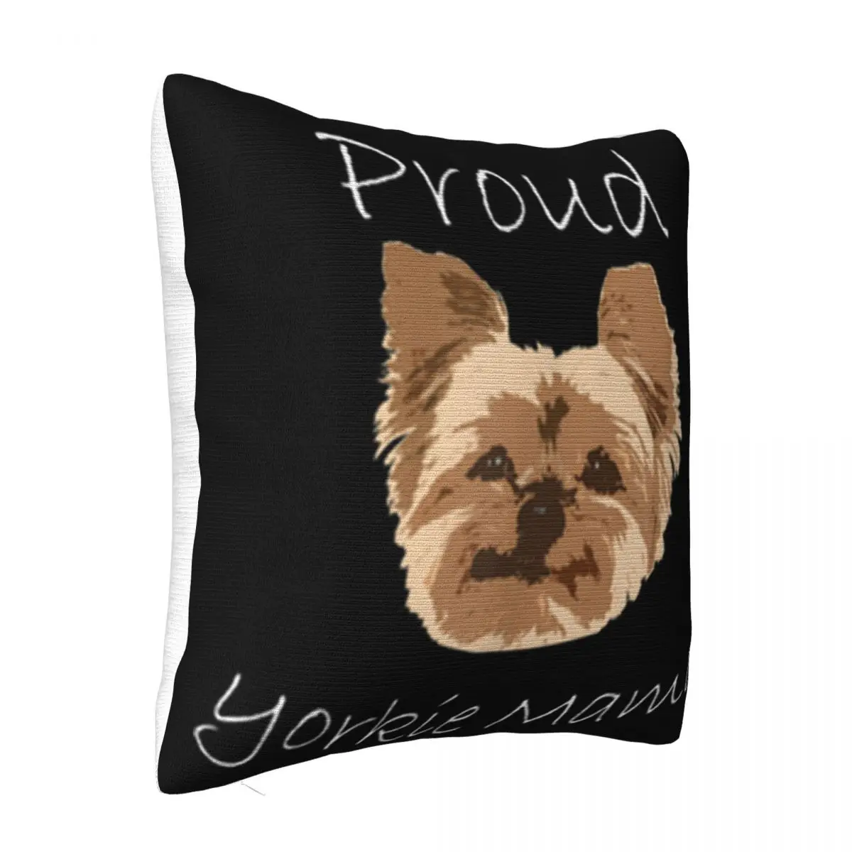 Official Womens Yorkie Mom Proud Yorkshire Terrier Mama Mom Cotton Spring Text Pillow Case