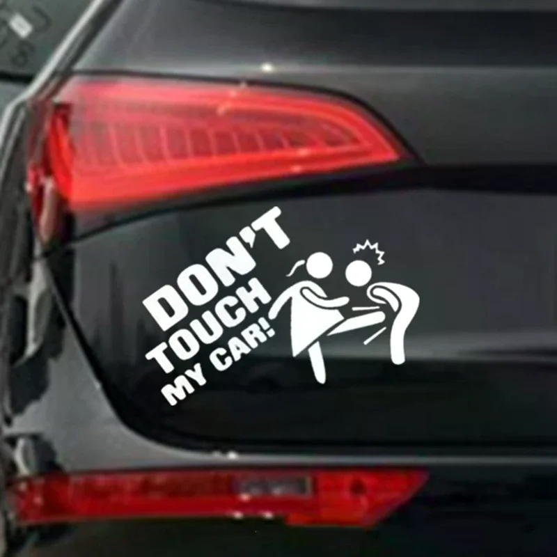 

Наклейка на велосипед «Не трогай мой автомобиль», креативные забавные светоотражающие наклейки для украшения автомобиля, аксессуары для автомобильных окон, наклейка на кузов автомобиля