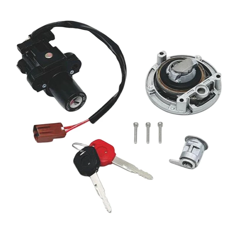 Motorcycle Ignition Switch Lock with Key Tank Cap Lock Cylinder for CB500F CB500 CBR500R 2018-2023