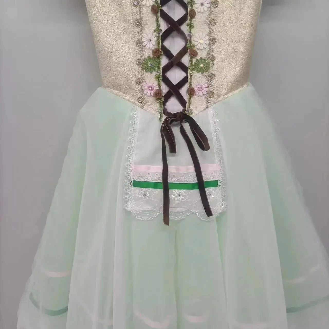 Giselle Ballettrock Farmer Variations Langes Kleid High-End Private Custom Erwachsene Kinder Königsblau Farbverlauf Blau Langes Kleid