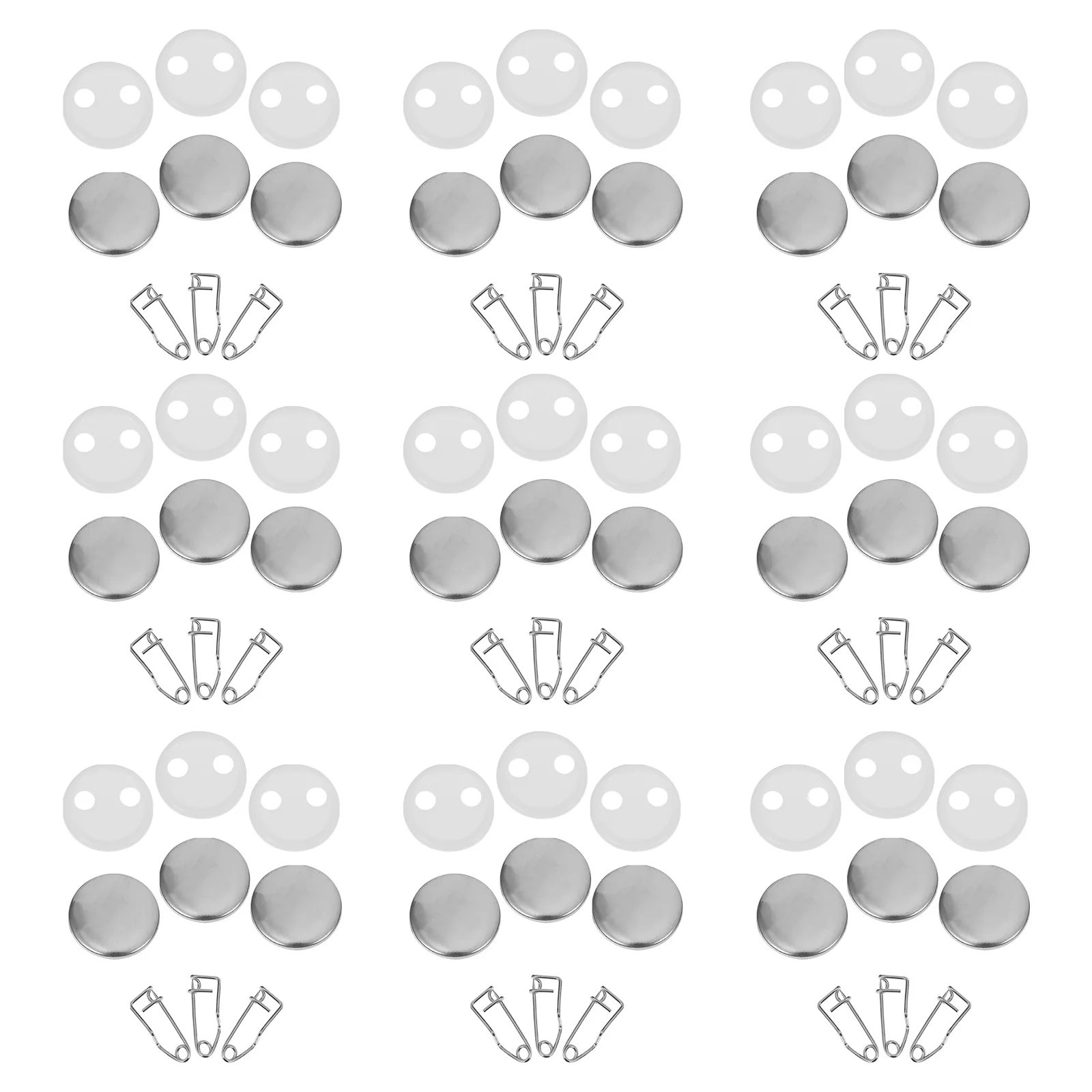 

100Sets Button Badge DIY Blank Badge Parts for Craft Making Custom Pins Gifts Photo Badges 32Mm Button Pin Badges