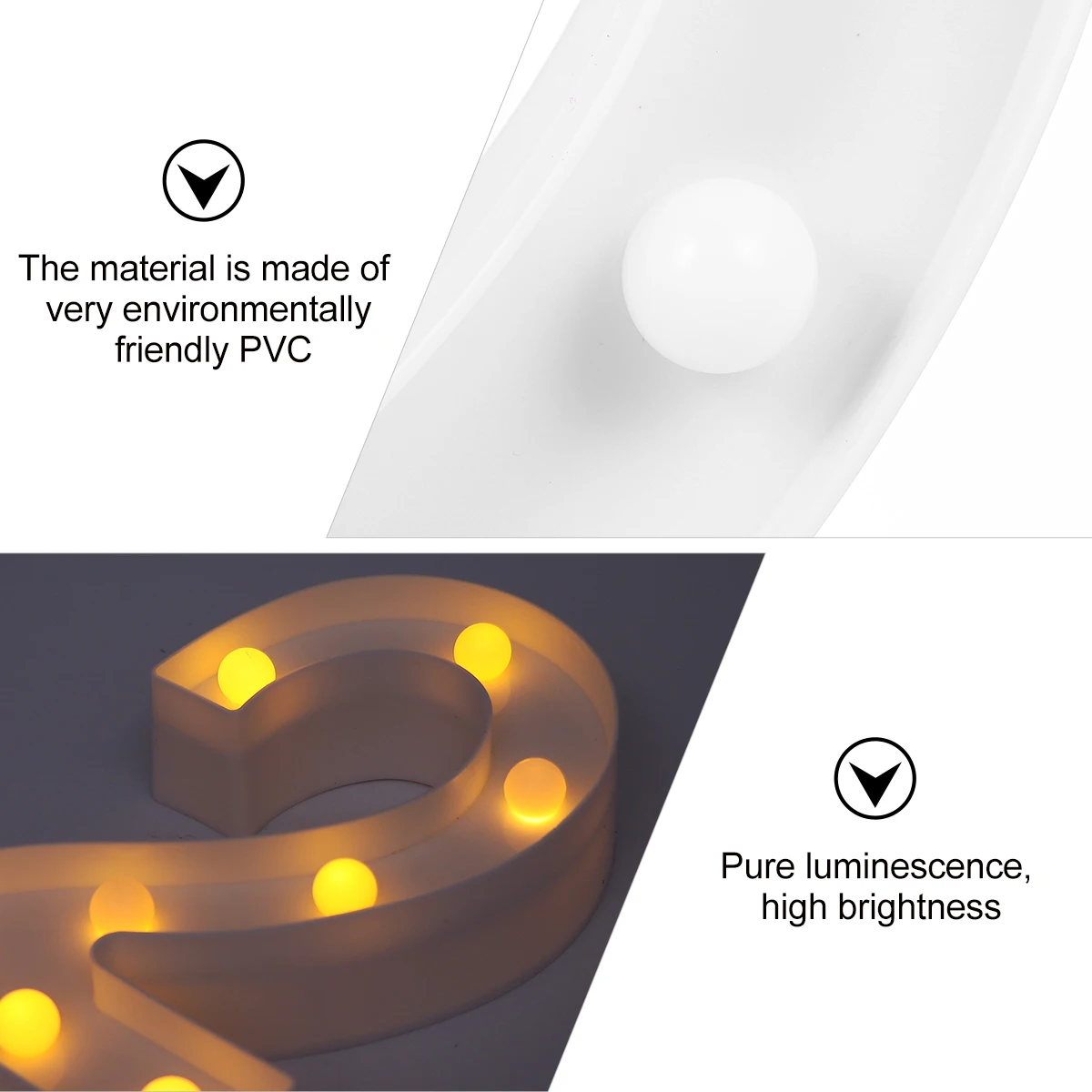 

Decorative LED Number Letters Night Light Digital PVC Party Sign 2021 Reusable Operated Marquee Light for Wedding