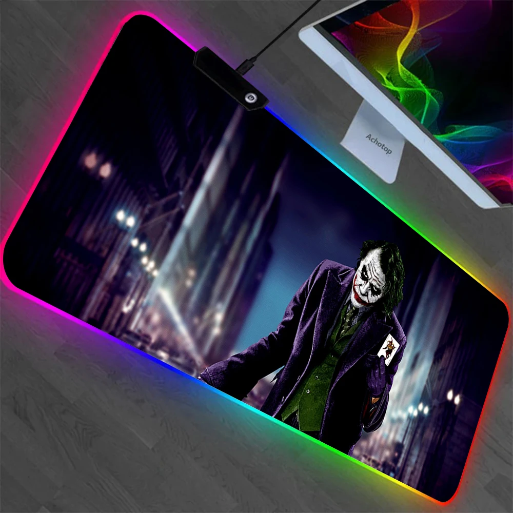 Imagem -02 - J-jokers Rgb pc Gamer Teclado Mouse Pad Mousepad Led Brilhante Tapetes de Borracha para Jogos Computador Mausepad