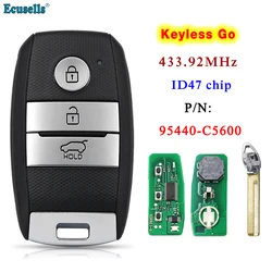 3 pulsanti Keyless Go Smart Remote Car Key Fob 433MHz ID47 Chip per KIA Sorento 2017 2018 2019 P/N:95440-C5600 95440C5600