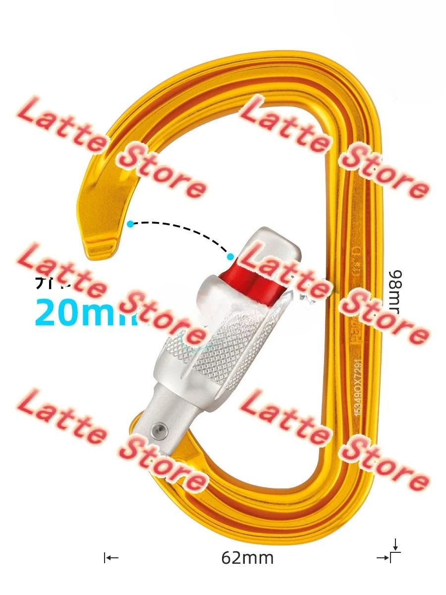 for M39 Rock Climbing Ice Climbing D-Type Main Lock with Anti-loss Hole Lightweight Small Quick Hanging Spot