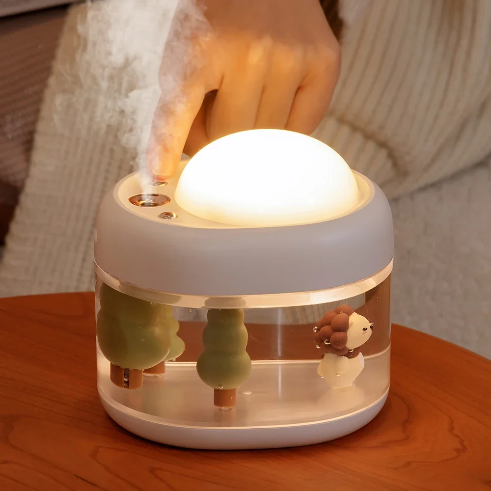 Humidificateur d'air portable à ultrasons sans fil, budgétaire de lumière, chargement USB, grande capacité, batterie 2024 mAh, mignon, nouveau, 2024, 2000