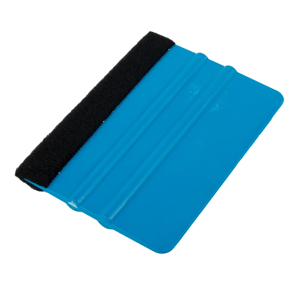 Car Scraper Auto Styling Vinyl Carbon Fiber Window Remover Cleaning Squeegee Wash With Felt Squeegee Tool For Motorcycle Quad