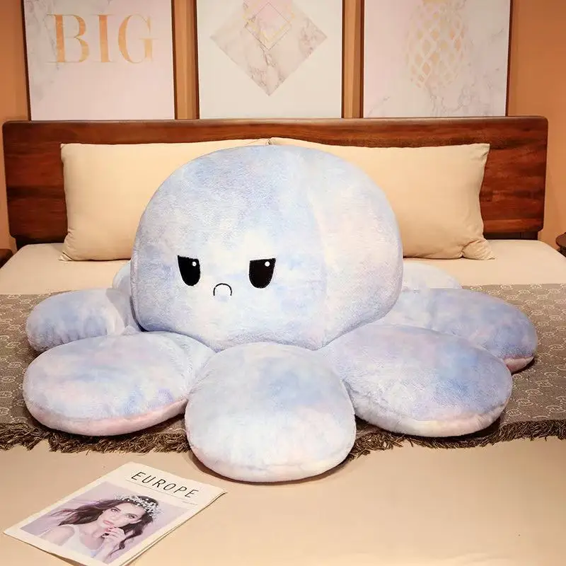 Ultima bambola di polpo di colore Flip Kawaii farcito peluche bambola fatta a mano cartone animato Anime carino regalo di compleanno per bambini bambola divertente