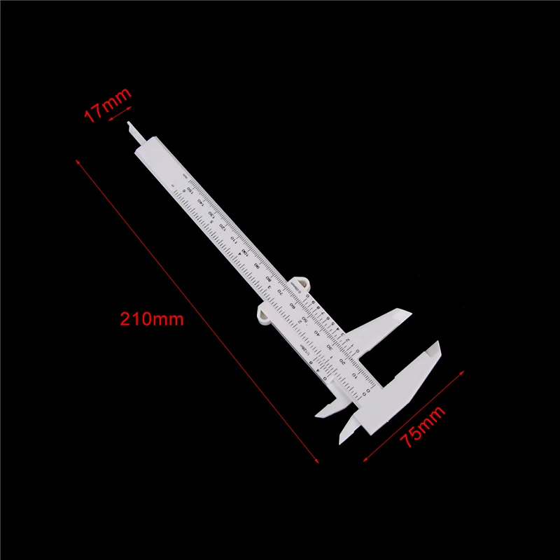 1Pc 6 Inch 150mm Plastic Ruler Sliding Gauge Vernier Caliper Jewelry Measuring Tool.