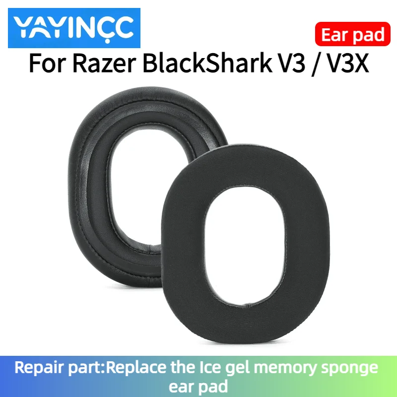

Replacement Ice gel memory sponge Ear pads Fits For Razer BlackShark V3 / V3X Headphones Repair Parts
