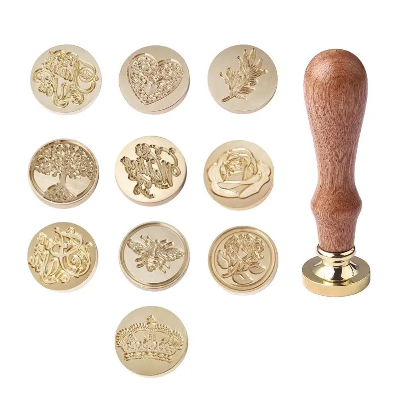 

Wax Seal Copper Head Curlicue Vintage Rose DIY Scrapbooking Vintage Wax Sealing Stamp Invitation/Envelop Gift
