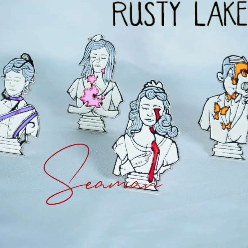 

Игра Rusty Lake Laura Albert Rose Ida, значок для косплея, брошь из сплава с персонажем, булавки для лацканов, орнамент, сумка, аксессуары для костюма, реквизит, подарок