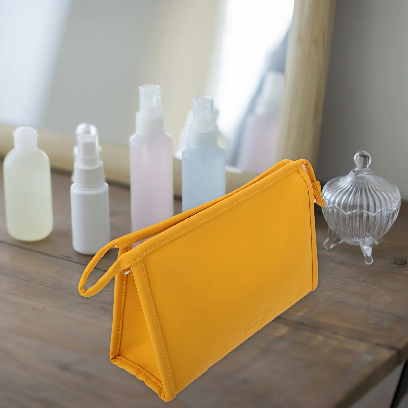 Bag Luxurious Pu Easy Hold Clean Cloth H held Travel Portable Cosmetics Storage Holder Storage
