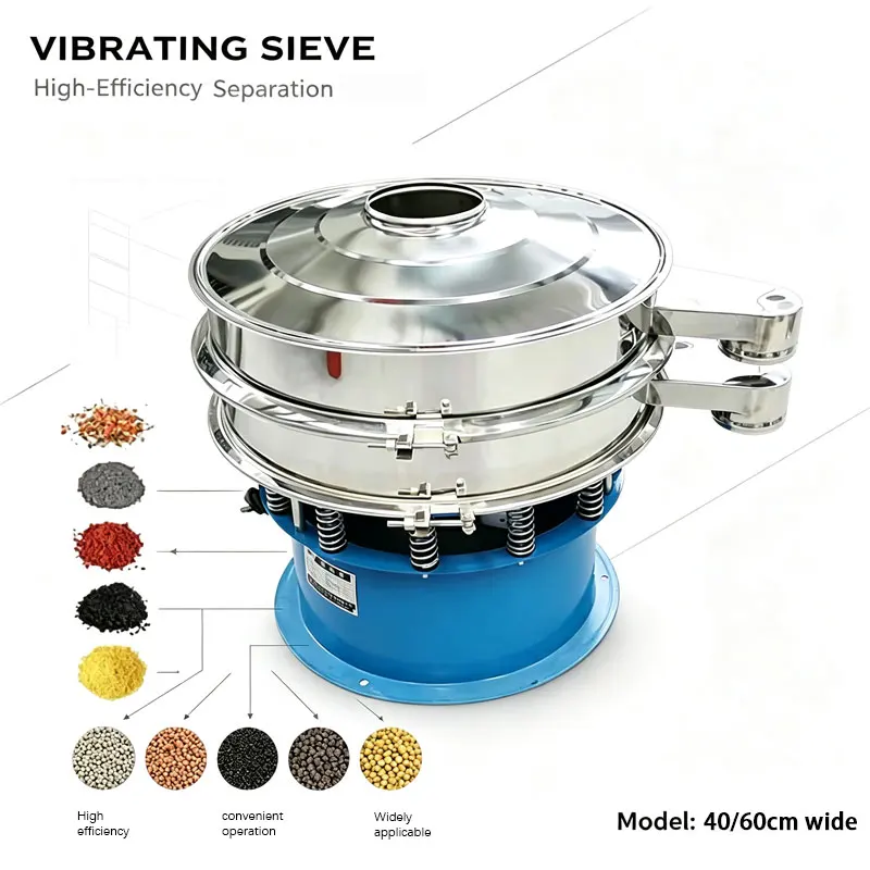 Customized vibrating sieve electric stainless steel Round Separator Vibro Screen packaging machine Powder Sifter