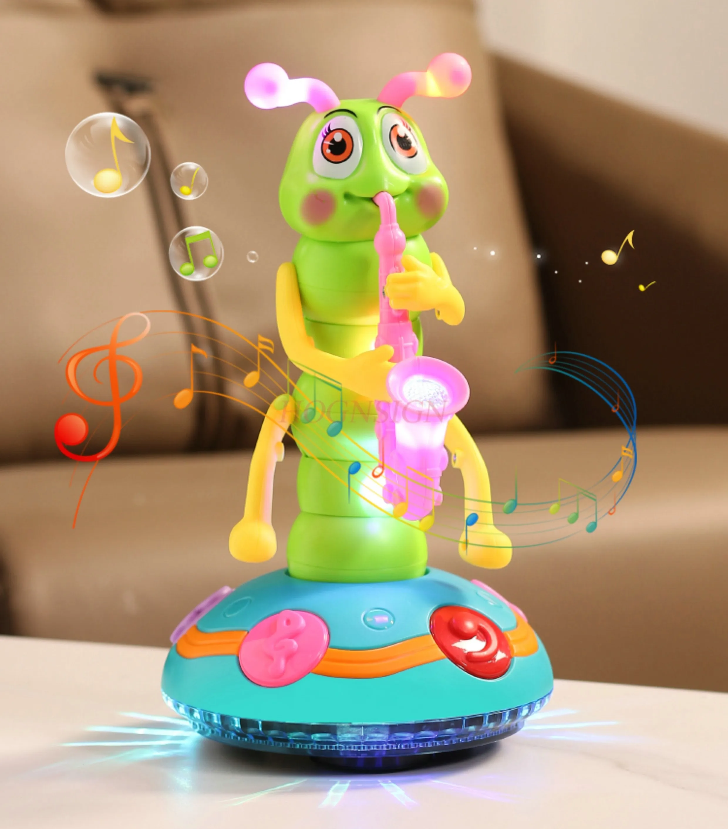 Jouet saxophone insecte pour enfants, chenille électrique qui peut chanter et danser, jouet pour bébé, promo