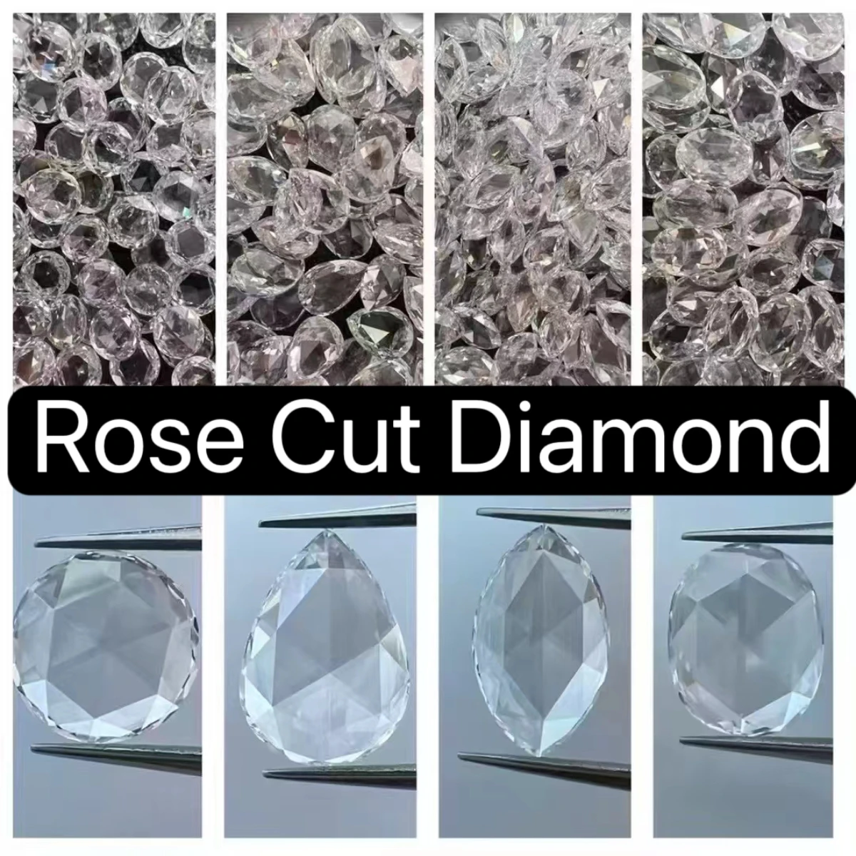 

1CT Rose Round/Pear/Marquise/Oval Cut Lab Loose Diamonds Small Size Lab Grown Diamonds Different Sizes Lab Diamond For Wholesale