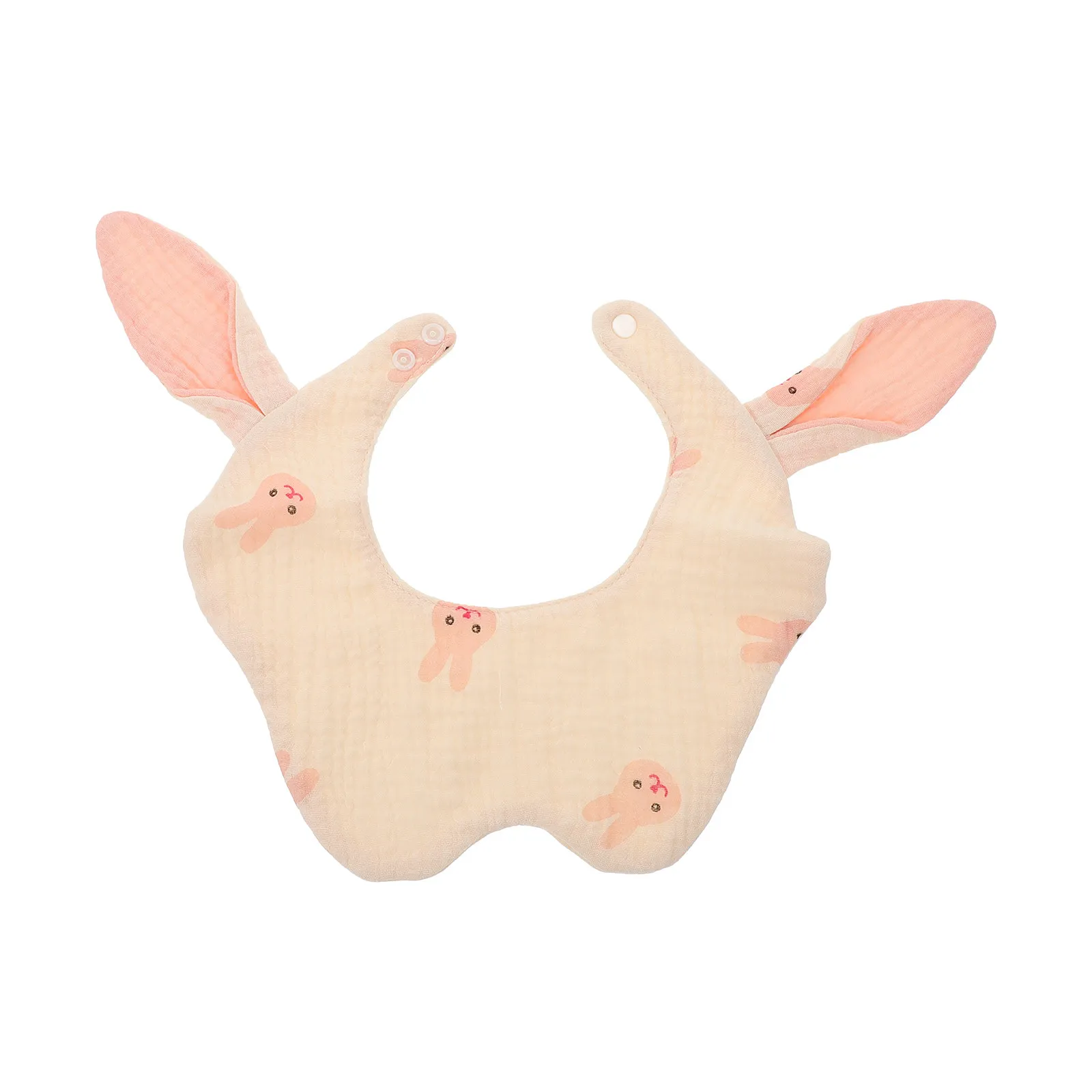 

Многоразовые муслиновые слюнявчики с 6 слоями, дизайн с ушками кролика и медведя, мягкие, дышащие, для кормления новорожденных 0-6 месяцев, унисекс, для прорезывания зубов