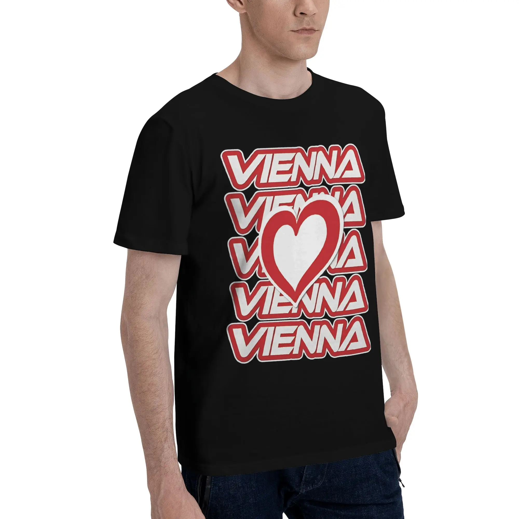 Mens Womens Love Vienna - Eurovision Song Contest 2026 ESC2026  T Shirt Pure Cotton Graphic Printing Tee Shirts  Top Clothing